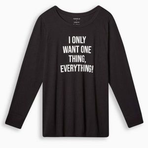 🧡 3/20 Sale: TORRID Size 18-20 I Want One Thing Classic Fit Jersey Tee  NWT